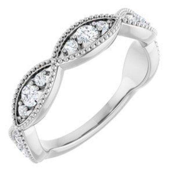 Kazi Luxury Jewelry - Platinum 0.5 CTW Natural Diamond Anniversary Band